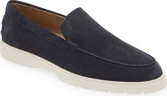 Tod's Suede Loafer in Blue at Nordstrom, Size 10.5Us