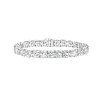 Diana M. Jewels 14kt white gold 15cts lab grown round diamond tennis bracelet