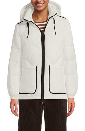 Lands End FeatherFree Insulated Diamond Quilted Jacket in Egret White at Nordstrom, Size X-Large P