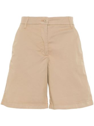 Tommy Hilfiger logo-embroidered bermuda shorts - Neutrals