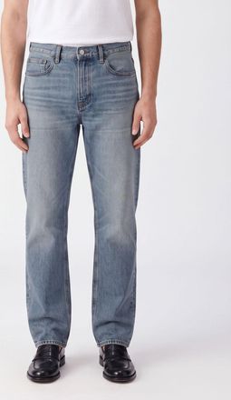 Frame Denim Jeans straight in denim di cotone a vita media con cinque tasche