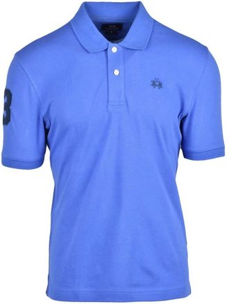 La Martina Tops, Heren, Blauw, M, Katoen, Polo