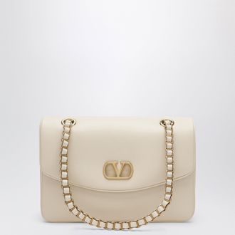 Valentino Garavani Medium Djuna shoulder bag in nappa leather, white