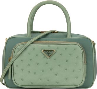 Prada Crossbody Bag - Dames - Handtassen - Groen - ONE Size - Leer - Tassen