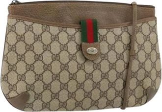 Gucci Pre-owned Cross Body Bags, female, Beige, Size: ONE SIZE Pre-owned Plastic Crossbody Bag