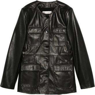 Nour Hammour Blazer in pelle - Nero