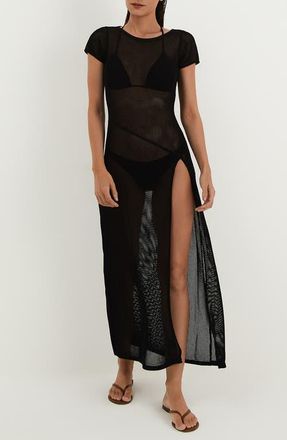 Vix Sylvie Cover-Up Dress in Black at Nordstrom, Size Small