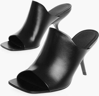 Ferragamo Leather ERA Open Toe Mules 8cm size 36