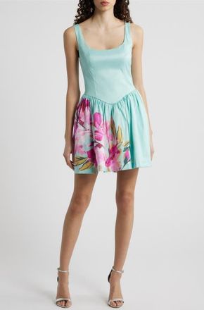 Hutch Soleil Cocktail Dress in Mint/Multi Placement at Nordstrom, Size 14