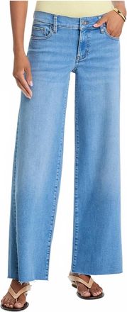 Frame Denim Le Slim Crop Palazzo Low Rise Frayed Jeans In Honeymoon