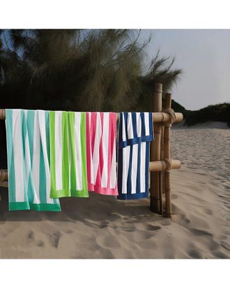 Oceanfront Resort Cabana Stripe 2-Pack Beach Towels