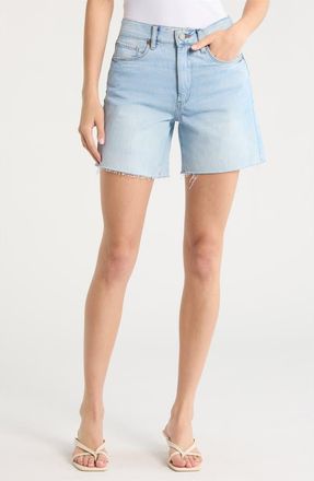 Blank NYC The Warren Raw Hem Denim Shorts in Wave Rider at Nordstrom, Size 24