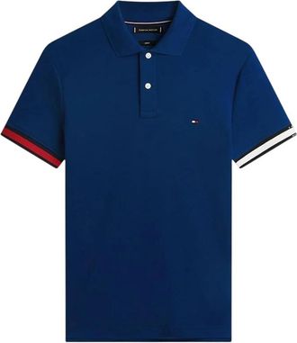 Tommy Hilfiger Slim Fit Smooth Cotton Interlock Polo - Heren - Polos - Blauw - S - Katoen - Tops