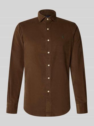 Polo Ralph Lauren Regular Fit Freizeithemd mit Logo-Stitching Modell CORDUROY in Schoko, Gr&ouml;&szlig;e XXL