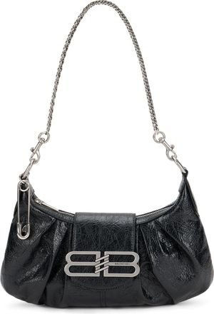 Balenciaga Womens Shoulder Bag Pamela Small Black Leather
