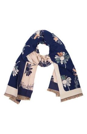 Saachi Floral Reversible Scarf in Blue at Nordstrom Rack