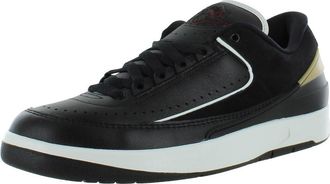 Nike Air Jordan 2 Retro Low Womens Trainers Sneakers Fashion Shoes DX4401 (Black/Metallic Gold/Off-White/Varsity Red 001) UK6 (EU40)