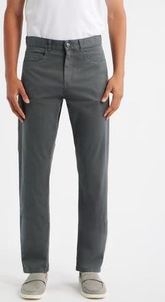Canali Regular Fit 5-Pocket Cotton Stretch Twill Pants in Charcoal at Nordstrom Rack, Size 56