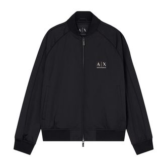 A|X Armani Exchange Bomber Jackets, male, Black, Size: XL Cotton Blouson