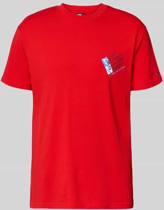 Tommy Jeans Regular Fit T-Shirt aus reiner Baumwolle in Rot, Gr&ouml;&szlig;e XXL