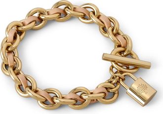 Mulberry Lily Leather Chain Bracelet Small in Crumpet at Nordstrom