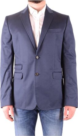 Dsquared2 Verfijnde paarse blazer voor kantoor - Heren - Blazers - Blauw - L - Leer - Jassen