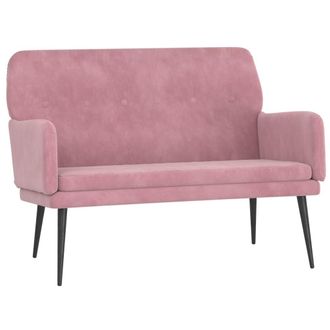 vidaXL Banco De Terciopelo Rosa 108x79x79 Cm Vidaxl