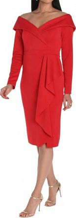 Frank Lyman Design Off The Shoulder Special Occasion Dress In Red