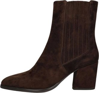 Stefano Lauran E8115 Enkellaarsjes - Dames - Schoenen - Bruin - Maat: 43 EU Leer