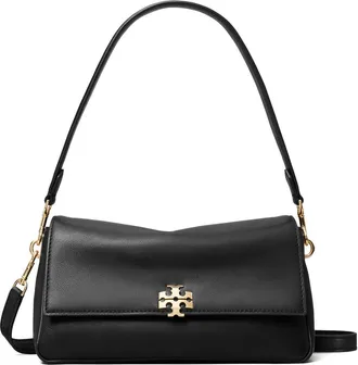Tory Burch Small Charlie Leather Shoulder Bag in Black at Nordstrom
