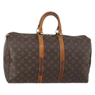 Louis Vuitton Pre-owned Weekend Bags, female, Brown, Size: ONE SIZE Pre-owned Canvas Weekend Bag