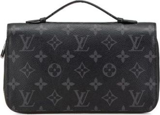 Louis Vuitton Pre-owned Lange Portemonnee (bi-fold) - Heren - Vintage Clutch - Zwart - ONE Size - Leer - Vintage