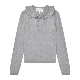 Munthe Blouses, female, Gray, M, Livo Strik 1-Grey Jumper