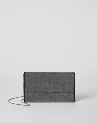 Brunello Cucinelli Womens Ruthenium Ottone Eco Finish Shoulder Bag