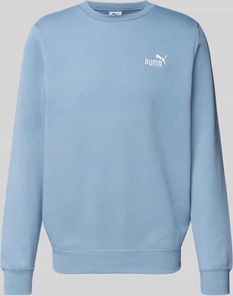 Puma Sweatshirt mit Label-Stitching in Hellblau, Größe XXL