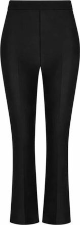 Elisabetta Franchi Crepe Cropped Broeken - Dames - Wijde Broeken - Zwart - XL - Polyester - Broeken