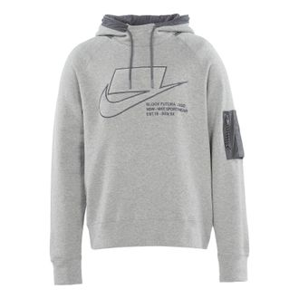 Nike Sportswear logo Printing Woven Pullover dark grey Gray CU3798-050