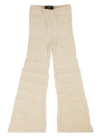 Amiri crochet flared trousers - Neutrals