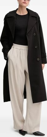 DKNY Trench doppiopetto con cintura - Nero
