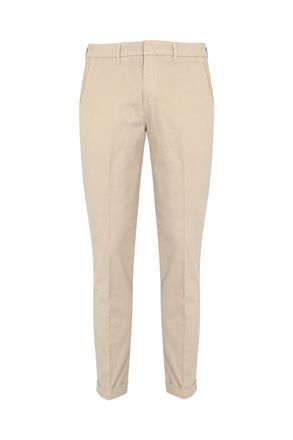 Fay Light Wheat Capri Tinto Capo Stretch Cotton Pants