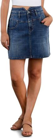 Wash Lab Denim Penelope Denim Miniskirt in Shine Blue at Nordstrom, Size 29