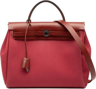 Herm&egrave;s Pre-owned Hermes Toile Herbag Zip Retourne Verso 31 Ladies U