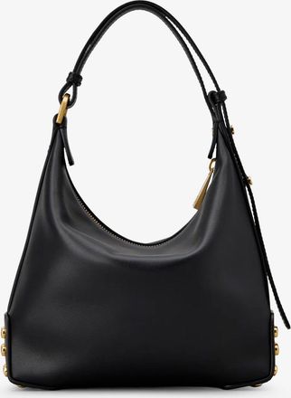 Tod's Womens Shoulder Bag Mini Leather Metal Dots Black