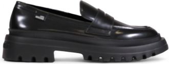 Love Moschino Womens Platform Penny Loafers Chunky Sole - Black - Size EU 40