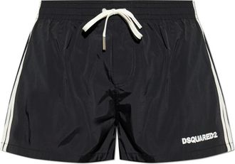 Dsquared2 Swim shorts met logo - Heren - Strandmode - Zwart - S - Badmode