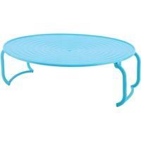OEM Soporte Plegable De Pl&aacute;stico De Varios Niveles Para Microondas - Estante De Cocina Multinivel, Azul-crezuo