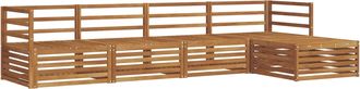 vidaXL Conjunto De Sof&aacute;s De Exterior 5 Uds. Natural Vidaxl