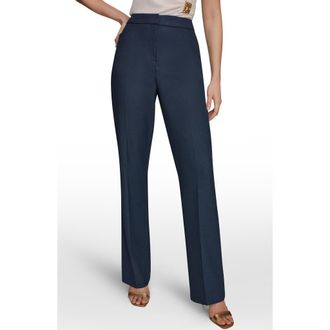 DKNY High Waist Straight Leg Pants in Nightfall at Nordstrom, Size 10