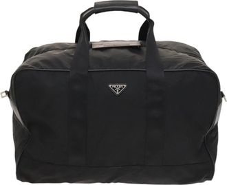 Prada Re-Nylon Black Nylon Travel Bag (Pre-Owned)