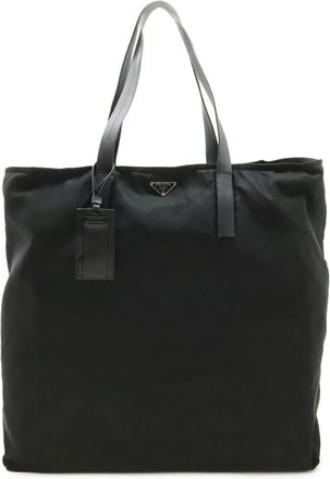 Prada Black Nero Nylon Boston Bag Shoulder Bag Tote Bag (Pre-Owned)